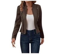 Giacca da donna a maniche lunghe con linea lunga, capispalla moderna per tutti i giorni per lavoro, abbigliamento da città, abiti per il fine settimana e facile stratificazione, con una silhouette