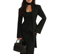 Giacca da Donna A Maniche Lunghe, Tinta Unita, Scollo A V, Vestibilità Atti3087