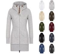 Giacca da donna autunnale con cappuccio, da donna, con cappuccio, per le mezze stagioni, per la primavera, l'autunno, parka con cappuccio, con cerniera, 111, XXL