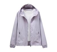 Giacca da donna con cappuccio e cerniera, capispalla moderna per tutti i giorni per lavoro, abbigliamento da città, abiti per il fine settimana e facile stratificazione, con una silhouette versatile