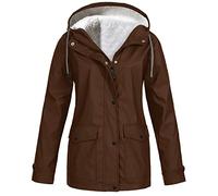 Giacca da donna con cappuccio, taglie forti, leggera, impermeabile, da escursionismo, da lavoro, con tasche, parka, giacca impermeabile, giacca da ciclismo, giacca da moto, giacca invernale, taglia 54