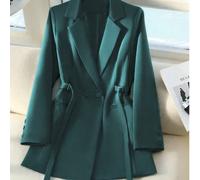 Giacca da donna con doppio petto e lacci, in stile slim fit, lunghezza media, in tessuto fluido ed elegante, outerwear casual adatto per donne di età compresa tra 25 e 45 anni L,M,S,XL,XS,XXLColore un