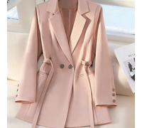 Giacca da donna con doppio petto e lacci, in stile slim fit, lunghezza media, in tessuto fluido ed elegante, outerwear casual adatto per donne di età compresa tra 25 e 45 anni L,M,S,XL,XS,XXLColore un