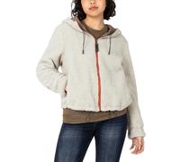 Giacca da donna in pelliccia Teddy con cappuccio reversibile stile retrò vestibi