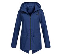 Giacca da donna in pile felpato fuzzy top taglia Plus cappotto antivento allentato donna all'aperto casual solido cappotto da donna per la vita quotidiana regali di Natale, Blu scuro, L