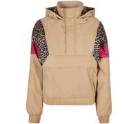 Urban Classics Giacca da Donna-Mixed Pull Over, Beige/Scuro/W