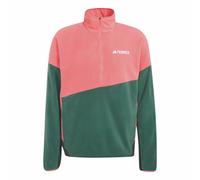 adidas Uomo Terrex Multi Climawarm Fleece Anorak Sweatshirt, Pure Turbo/Collegiate Green, M