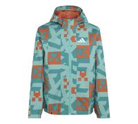 Giacca impermeabile adidas Minecraft Terrex 2 Layer CLIMAPROOF St Fade Ocean / Equipment Green / Fox Orange 13-14A