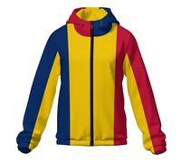 Giacca Da Esterno Per Uomo Leggera Con Cappuccio Giacca Vento Softshell Alla Moda Con Bandiera Della Repubblica Del Ciad Stampata Traspirante Taglie Forti Con Cerniera Completa Per Corsa E Ciclismo L