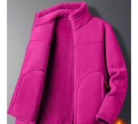 Giacca da esterno reversibile in pile per donna, calda, invernale, adatta per sport come lo sci L,M,S,XL,XS,XXSColore unicoTessuto intrecciato