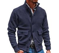 Giacca da Giacca Multicolore con Collo Alto da Uomo Giacca da Giacca Calda Spessa alla Moda per Il Tempo Libero