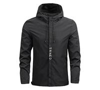 Giacca da lavoro da uomo, impermeabile, leggera, per campeggio, softshell | Giacca da trekking, leggera, funzionale, con cappuccio, per sport all'aria aperta, trekking, escursionismo, invernale, bomber