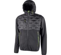 Giacca Da Lavoro Ibrida Con Cappuccio Spock U-Power Grigio E Verde