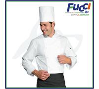 GIACCA DA LAVORO MANICA LUNGA CUOCO CHEF CUCINA PIZZAIOLO UOMO DONNA COTONE