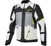 Giacca da moto Alpinestars Andes V4 Drystar Grigio scuro-Grigio chiaro-Nero-Giallo fluo S
