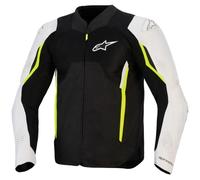 Giacca da moto Alpinestars AST V3 Air bianco-giallo fluo-nero M