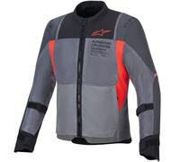 Giacca da moto Alpinestars ST-2 Air grigio-grigio scuro-rosso 2XL