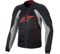 Giacca da moto Alpinestars TROOP-AIR nero-grigio chiaro-rosso 3XL