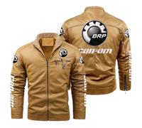 Giacca da Moto C.a.n-a.m, Giacca da Moto da Uomo, Winter Cappotto Spesse Casual, Jacket con Antivento Moda Multitasche, Jacket Racer Moda Adatto Classics da Pilota1(Khaki,L)