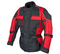 Giacca da moto da bambino Roleff nero/rosso 3XL