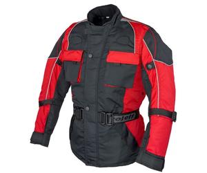 Giacca da moto da bambino Roleff nero/rosso S