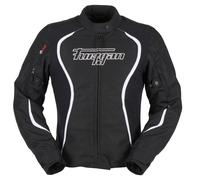 Giacca da moto da donna Furygan Odessa bianca e nera 2XL