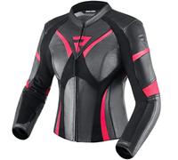 Giacca da moto da donna Rebelhorn Rebel nero-rosa fluo 44