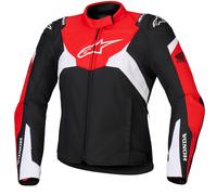 Giacca da moto impermeabile Alpinestars Stella T-Jaws V4 da donna, collezione Honda, nero-rosso-bianco S