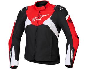 Giacca da moto impermeabile Alpinestars Stella T-Jaws V4 da donna, collezione Honda, nero-rosso-bianco S