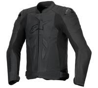 Giacca da moto in pelle Alpinestars Dusk Airflow nera-nera 56
