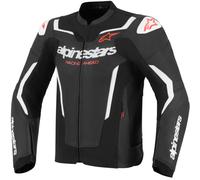 Giacca da moto in pelle Alpinestars GP Force V2 Airflow, nera e bianca 52