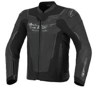 Giacca da moto in pelle Alpinestars GP Force V2 nera-nera 56