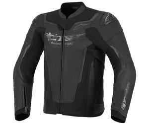 Giacca da moto in pelle Alpinestars GP Force V2 nera-nera 56