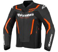 Giacca da moto in pelle Alpinestars GP Force V2 nera-rosso fluo-bianca 54