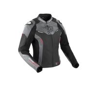 Bering Snap, giacca di pelle donna T6 male Nero/Grigio/Bianco/Rosso