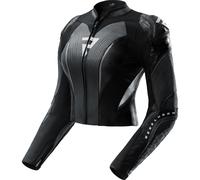 Giacca da moto in pelle da donna Rebelhorn Diva RS nero-bianco 42
