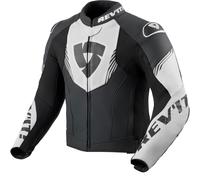 Giacca da moto in pelle Revit Argon 3 nera-bianca 56