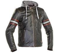 Richa Toulon 2 Giacca di pelle da moto, nero-rosso, taglia 52 per maschi
