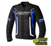 RST Pilot Evo, giacca tessile impermeabile L male Nero/Blu/Bianco