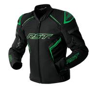 RST S1 D3O, giacca tessile impermeabile L male Nero/Verde Fluo