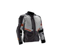 Leatt Adventure FlowTour 5.5, giacca tessile impermeabile M male Grigio Chiaro/Grigio Scuro/Arancione