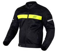 OZONE MOTO Dart Giacca da Moto Uomo | Tessile | Protezioni per Gomiti e Spalle | Elementi Riflettenti | Pannelli in Rete | 4 Tasche