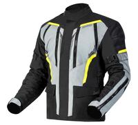 Giacca da moto Ozone Tour III nero-grigio-giallo fluo 8XL