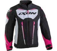 Giacca da moto per bambini IXON Striker Air nero-bianco-rosa 6