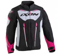 Giacca da moto per bambini IXON Striker Air nero-bianco-rosa 8