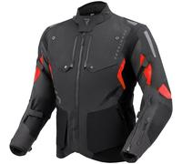 Giacca da moto Rebelhorn Hiker IV nera-grigio scuro-rossa L