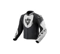 Giacca da moto in pelle Revit Argon 3 nera-bianca 50