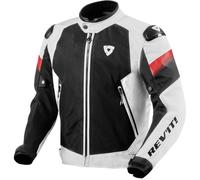 Giacca da moto Revit Control Air H2O bianca e nera 3XL