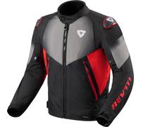 Giacca da moto Revit Control H2O nera-rossa S