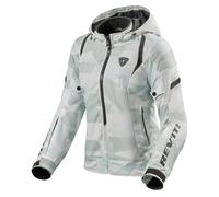 Giacca da moto Revit Flare 2 da donna, grigio e bianco 34